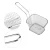 Import Amazon hot selling wire mesh fries skimmer spoon colander stainless steel oil strainer basket from China