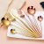 Amazon Top Seller 2020 4 Piece SS Cutlery Set Rose Gold Metal Flatware Set Gold Black Stainless Steel Cutlery