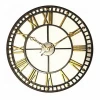 American Style Copper and Black Metal Wall Clock