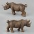 Import Animal world model Gifts for children Non-toxic PVC Plastic animal Rhino toy from China