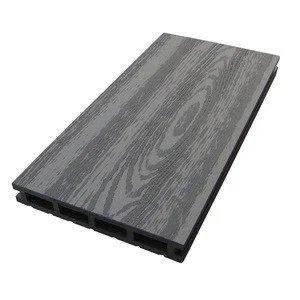 Anti aging hollow profile cheap price embossed carefree composite plastic wood wpc outdoor patio eco decking flooring