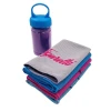 Anti microbial custom size microfiber outdoor cooling towel with bottle