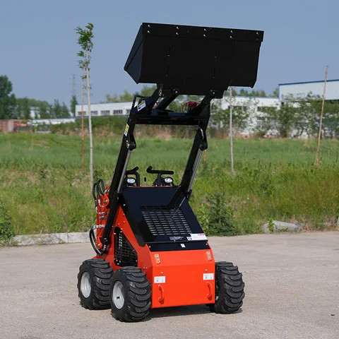 Automatic pilot Mini skid steer with auger micro skid steer and attachments 380 skid steer