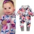 Import baby boys girls romper bamboo print toddler long sleeve cotton baby sleepsuit bamboo baby romper from China