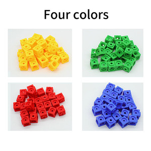 baby educational toy learning tool Creative Intelligence Children Mathlink Cubes  graphic connection blocks 2x2x2cm 100pcs/set