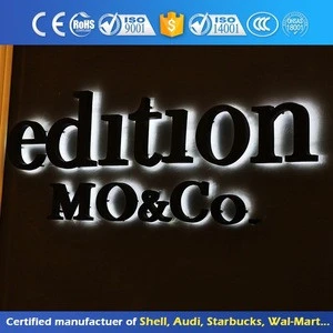 Back Illuminated 3D Wall Letters OEM Guangzhou Advertising Equipment Supplier