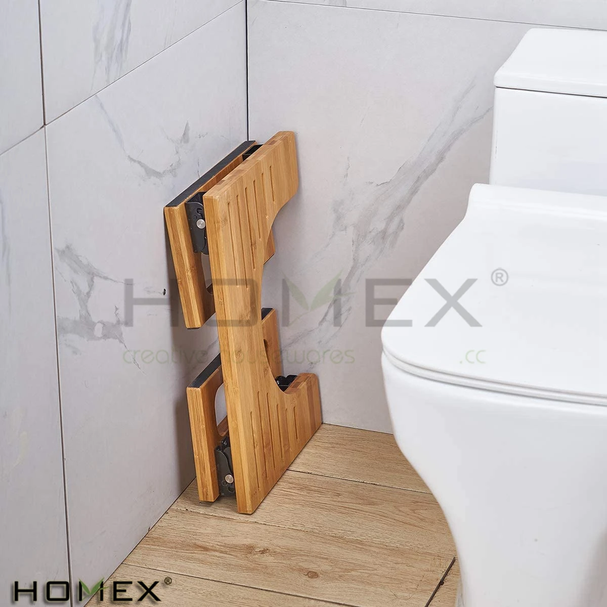 Bamboo Bathroom Squatting Toilet Stool Adjustable Bamboo Portable	Squatty Potty for Defecation