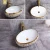 Import Bathroom oval ceramic basin ceramic gold hand wash basin from China