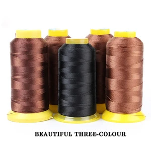 Best Quality Black/Dark/Brown/Medium Brown Nylon Threads For Machine Weft Hair Extension