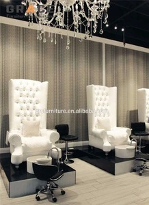 best quality high class nail salon used throne pedicure chair no plumbing