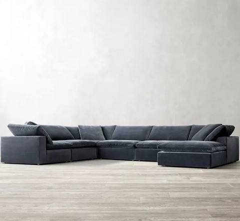 best selling elegant sectional sofa luxury modern velvet couch European style sofa set furniture
