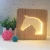 Best Selling Factory Direct Sale Novelty Creative Cat Table Lamp Solid Wood Craft Hollow Carved  3D LED Night  Lights