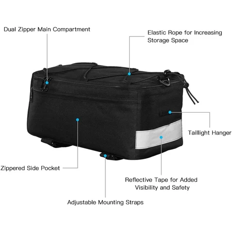 Buy Bicycle Bike Saddle Bag Rear Seat Cargo Cooler Bag Trunk Bag