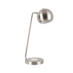 Black Chrome USB Wireless Charge Design Desk Table Lamp for Indoor Home Office