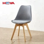 Black Mid Century Modern Wood Leg Dining Chairs Upholstered Side Chair