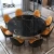 Import Black Modern Round Marble Dining Table with Stainless Steel Base from China