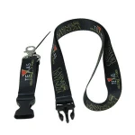 Black retractable reels key chains lanyards neck straps for id badge holder