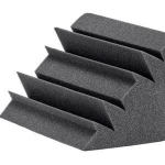 Black Soundproof Acoustic Foam Bass Trap Polyether Polyurethane For Studio