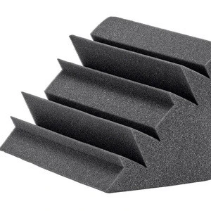 Black Soundproof Acoustic Foam Bass Trap Polyether Polyurethane For Studio