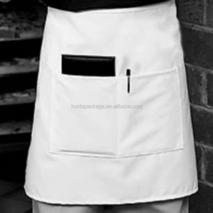 Black Strong Durable Waist Bistro Apron for Waiter and Waitress