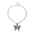 Bling Big Necklace Party Jewelry Gift Pendants Women Wholesale Silver Butterfly Rhinestone Necklace
