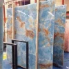 Blue onyx marble price for polished slabs and cut to size tiles