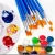 Import BOMEIJIA 6pcs Round +6pcs Flat Nylon Hair Detail Artist Paint Brush Children DIY Art Supplies Tool Watercolor Artist Painting from China