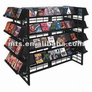 bookshop CD players rack metal display shelves