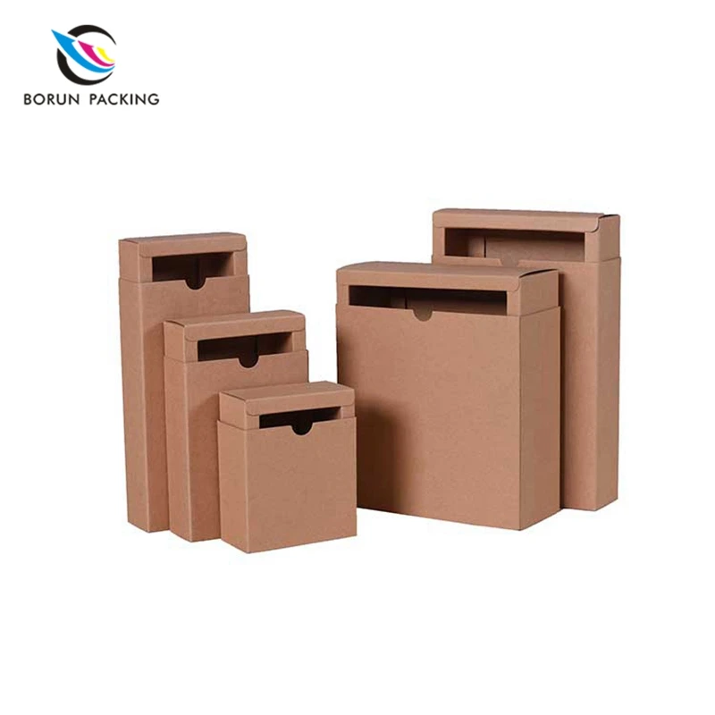 Borun custom design craft Ivory cardboard paper folding square drawer type container packaging paper box