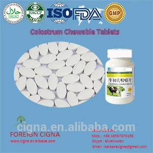 Bovine Colostrum Milk Powder 1000mg Chewable Tablet Pills