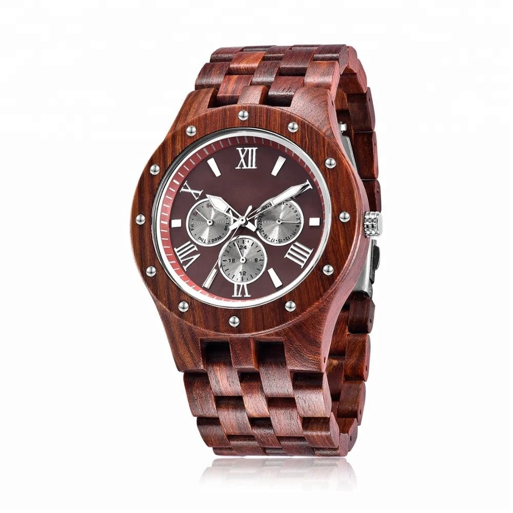 Brand Luxury Wooden Watches Men Eco Natural Wood Japan Quartz Watch
