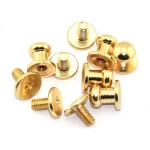 Brass Head Button Stud Screwback Leather Screw Craft
