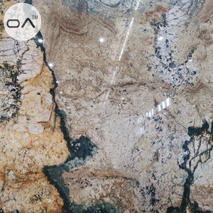 Brazil imported Shangrila Granite, Shangri-La Golden Brown granite slabs