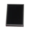 brown PU leather rectangle tray with velvet pad