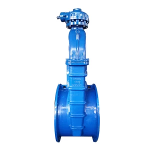 BS5163/ double flnage big size gearbox  resilient seated gate valve with bypass