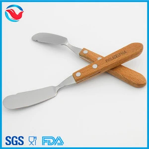 Butter knife with wooden handle cheese knife