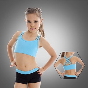 C2426 Popular children dance wear kid ballet bra top wholesale camisole dance tops