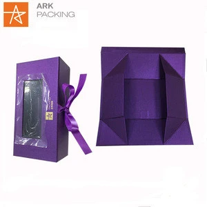 Candy gift packaging boxes for wedding party with window ribbon