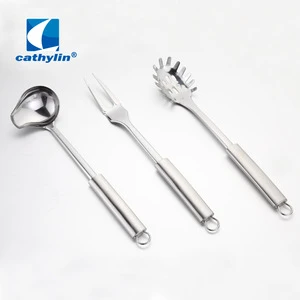 Cathylin New Arrival 9pcs Kitchenware Hollow Handle Cooking Tool Set 18/0 Stainless Steel Kitchen Accessories Gadget