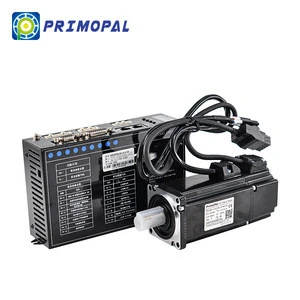 CE Certification 60mm 220V 200W 3000R 0.637N 3m Cable  AC Servo Motor And Driver For CNC Machine