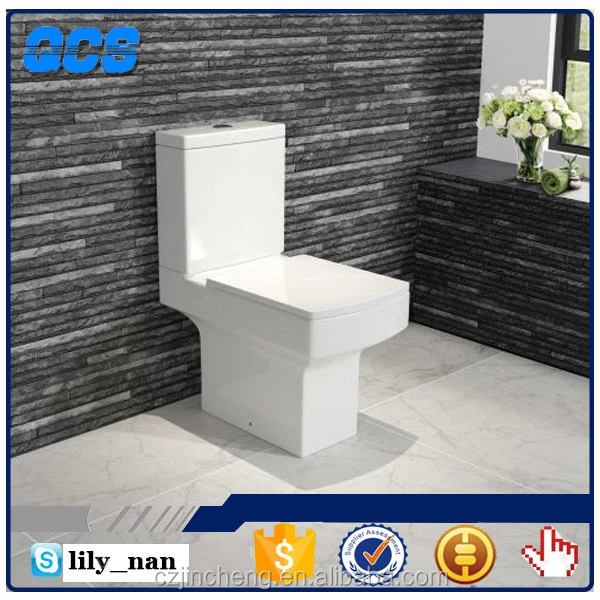 Ceramic Hebei Gravity Rectangle Ceramic Water Closet WC Two Piece Bathroom Flush Pipe Component Floor Mounted Modern UPC 31-40KG