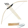 Cheap Archery Toy equipment Handmade traditional wooden bow and arrow toy set for kids hunting