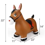 Cheap colorful PVC riding animal toys inflatable jumping horse for kids