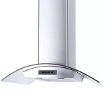 Cheap kitchen range hood Stainless Steel Tempered Glass Kitchen Range Hood