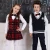 Childrens College Wind Pullover School Pinafore Dress Jumper Vest Skirt Uniform Boys Sweater Vest Uniform and Girls Wool
