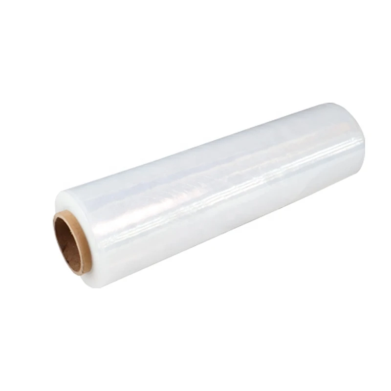 China 23 micron lldpe transparent  plastic manual strech smart shrink wrap polypropylene stretch covering film