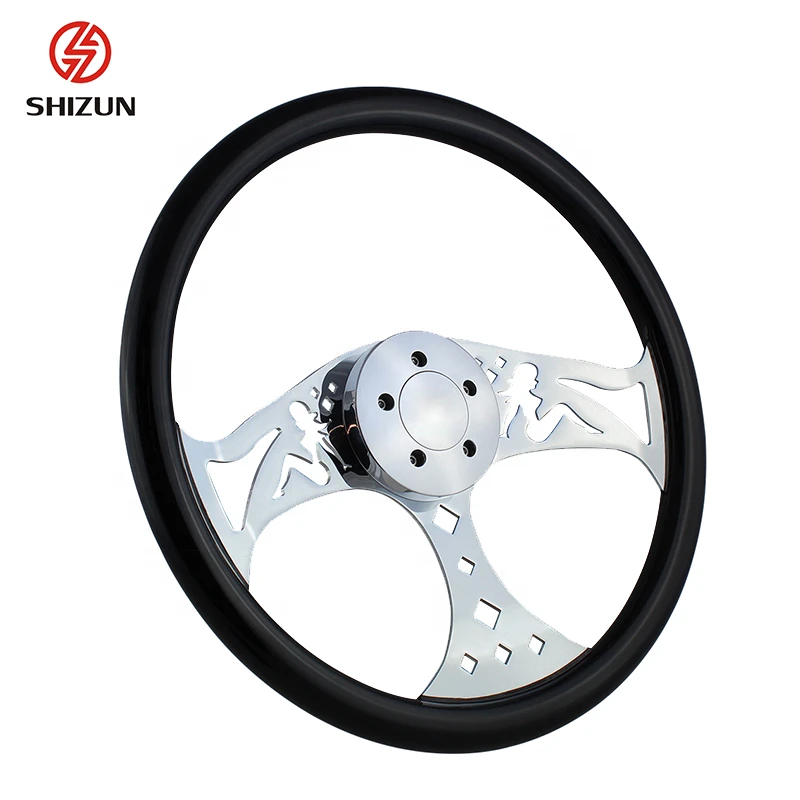 China factory direct selling High Quality custom Classic wood steering wheel 3 Spoke for truck