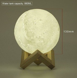 China factory usb Moon Lunar Ball Led Night Light Lamp Oil Essential Diffuser Humidifier led night light with air humidifier