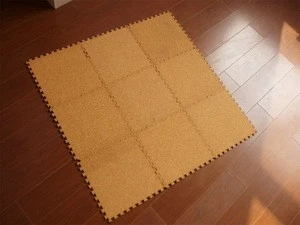China Made Home and Office Used Glue Down Cork Flooring Tiles Prices