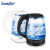 China Manufacturer 360 Degree Rotational Base Sonifer Automatic Turn Off Electric Glass Kettle